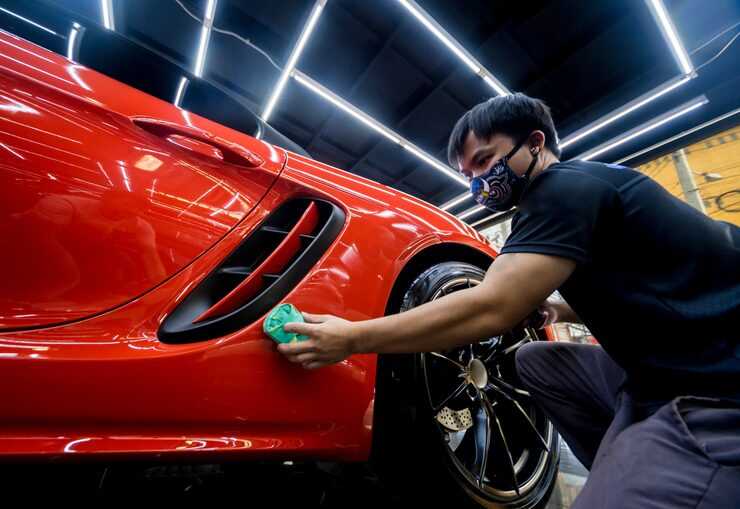 Premium Car Detailing with Polish and Coating